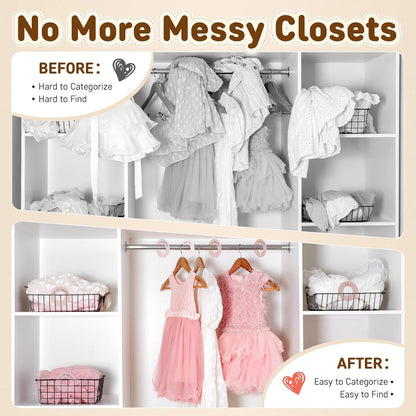 8PCS Baby Closet Dividers for Clothes,Double-Sided Baby Closet Organizer