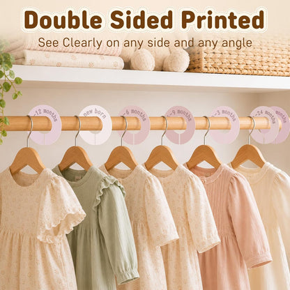 8PCS Baby Closet Dividers for Clothes,Double-Sided Baby Closet Organizer