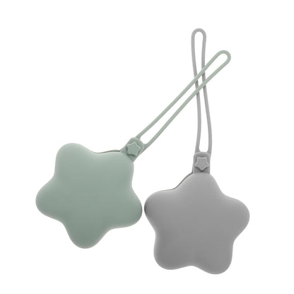 Totority 2pcs Silicone Holder Case Portable Storage Box Soft Clip for Diaper Bag Clean for Newborn
