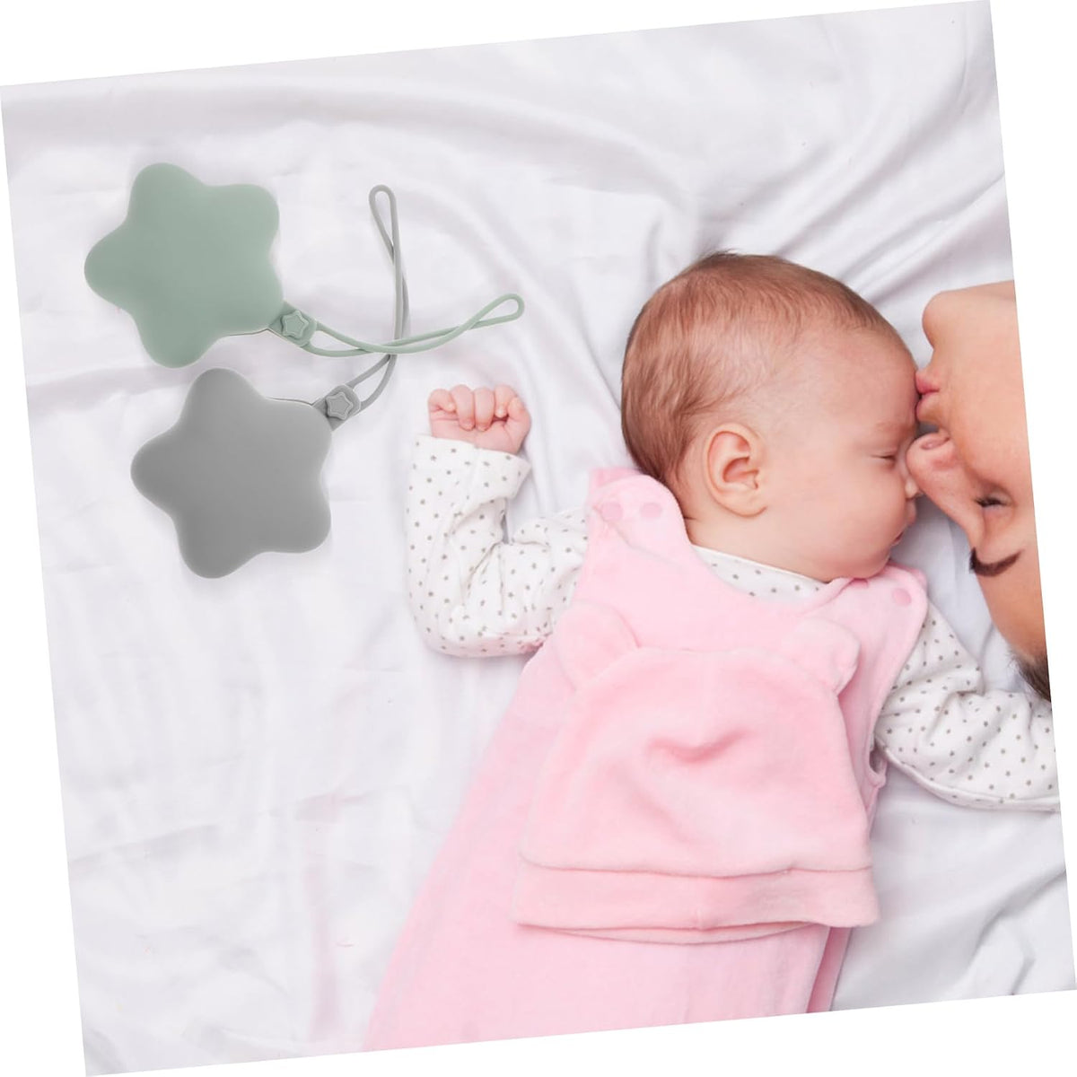 Totority 2pcs Silicone Holder Case Portable Storage Box Soft Clip for Diaper Bag Clean for Newborn