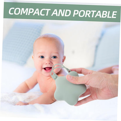 Totority 2pcs Silicone Holder Case Portable Storage Box Soft Clip for Diaper Bag Clean for Newborn