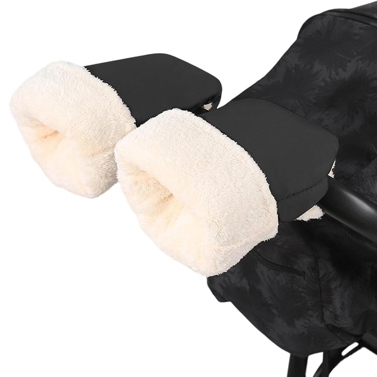 Pushchair Hand Muff, Pram Gloves Strollers Mittens, Winter Windproof Extra Thick Handmuff for Pram Winter Strollers Accessories