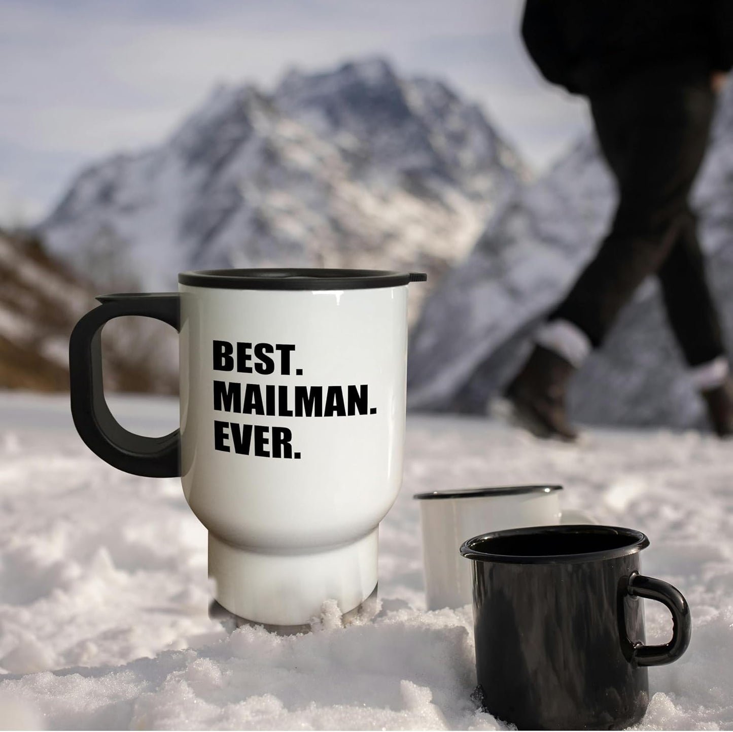 Best Mailman Ever, Fun Appreciation Gift for Your Favorite Mail Man Travel Mug, 14-Ounce, Stainless Steel