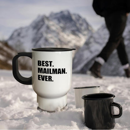 Best Mailman Ever, Fun Appreciation Gift for Your Favorite Mail Man Travel Mug, 14-Ounce, Stainless Steel