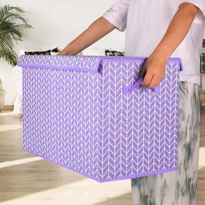 Toy Box Storage Chest with Divider, Large Sturdy Toy Bin Organizer Basket with Lid for Kids, Boys, Girls, Nursery, Living Room, Bedroom, Playroom, Closet, 25"x13" x16"(Gradient Grey)