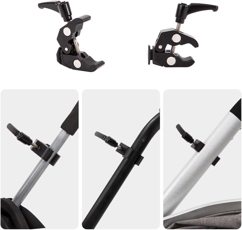 Universal Stroller Cup Holder with Phone Holder, 3-in-1 Cup Holder - Large Caliber, Milk Bottle & Drink Holder