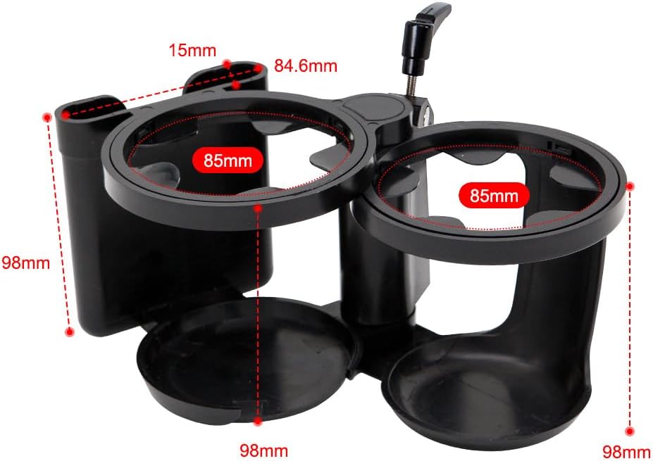 Universal Stroller Cup Holder with Phone Holder, 3-in-1 Cup Holder - Large Caliber, Milk Bottle & Drink Holder