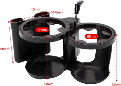 Universal Stroller Cup Holder with Phone Holder, 3-in-1 Cup Holder - Large Caliber, Milk Bottle & Drink Holder