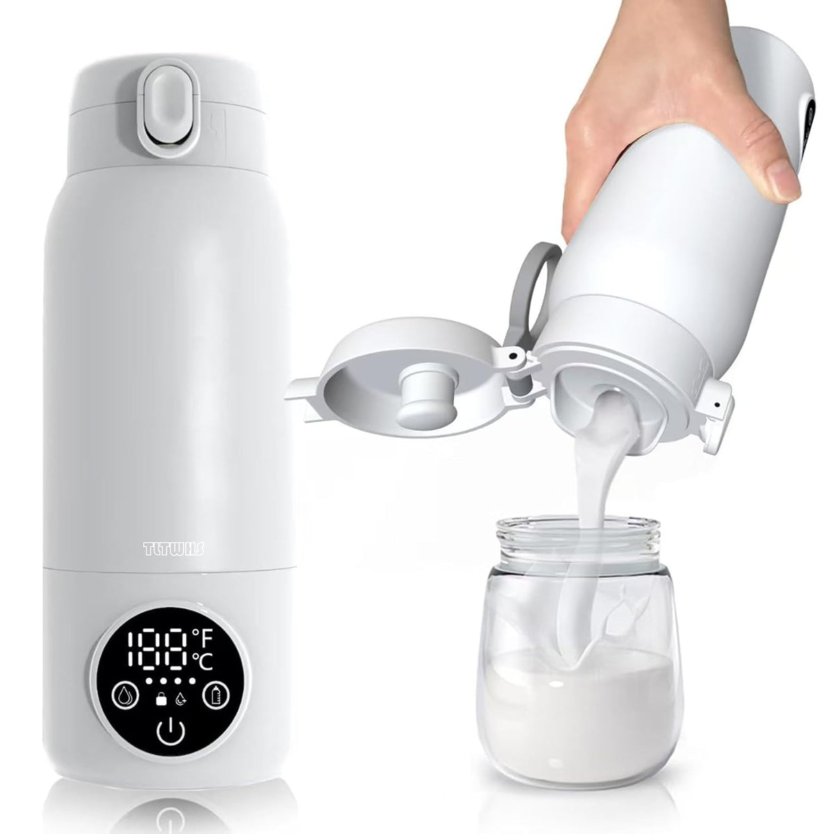 Portable Bottle Warmer, 17oz Milk & Water Warmer for Travel