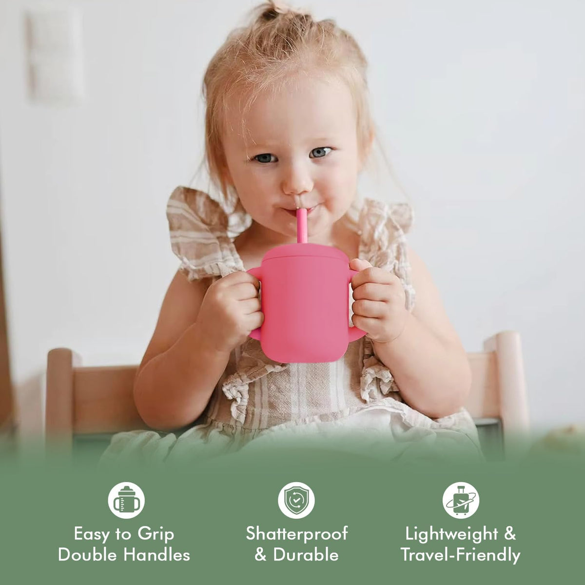 Teo 3-in-1 Baby Sippy & Snack Cup – Spill-Proof Silicone Toddler Cup with Straw & Snack Lid – BPA-Free, Leak-Proof, Dishwasher & Microwave Safe – Easy Grip Training Cup for Babies & Kids - Blue
