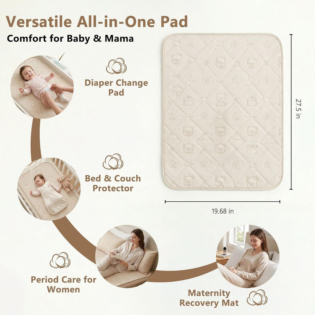 Cotton Baby Diaper Changing Mat
