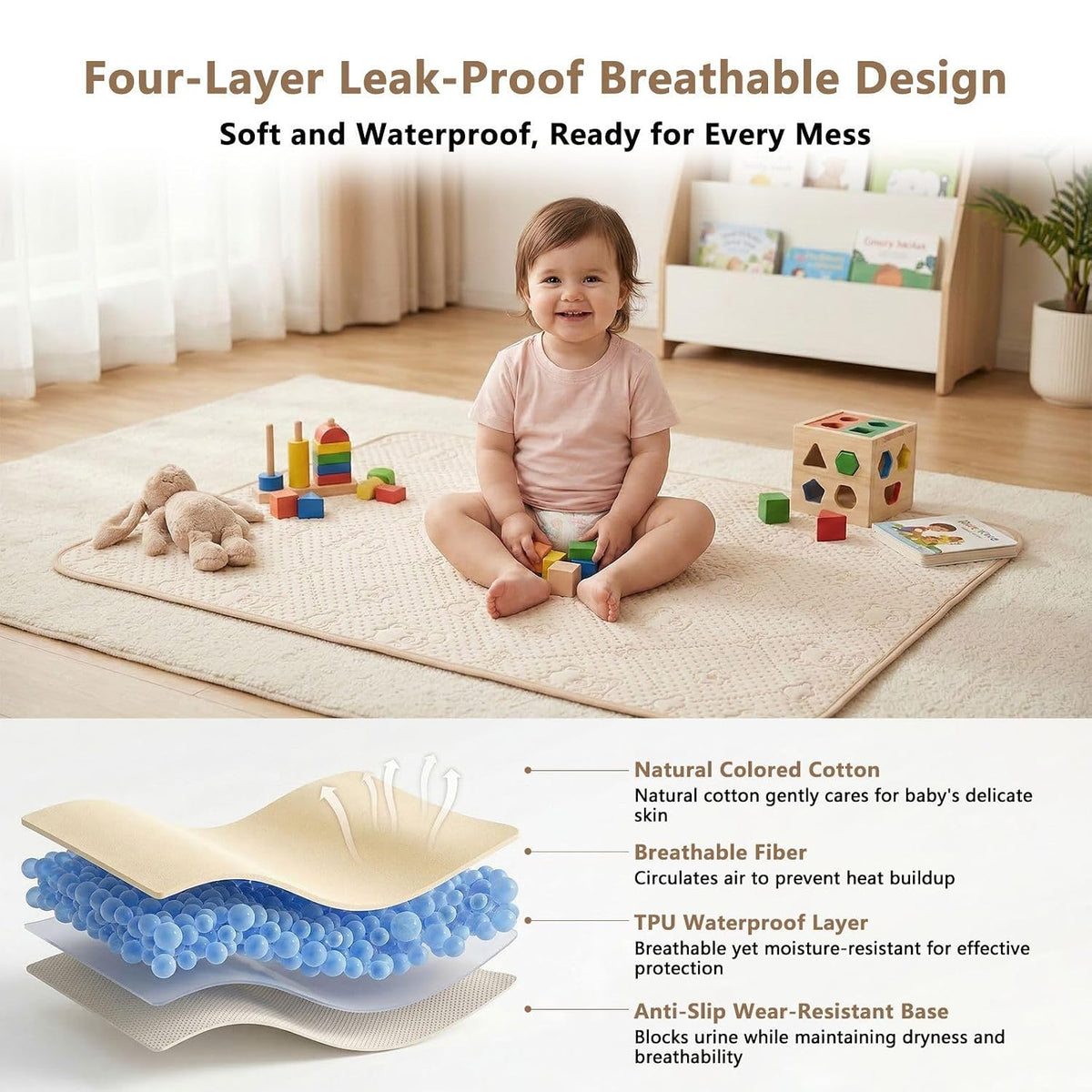 Cotton Baby Diaper Changing Mat