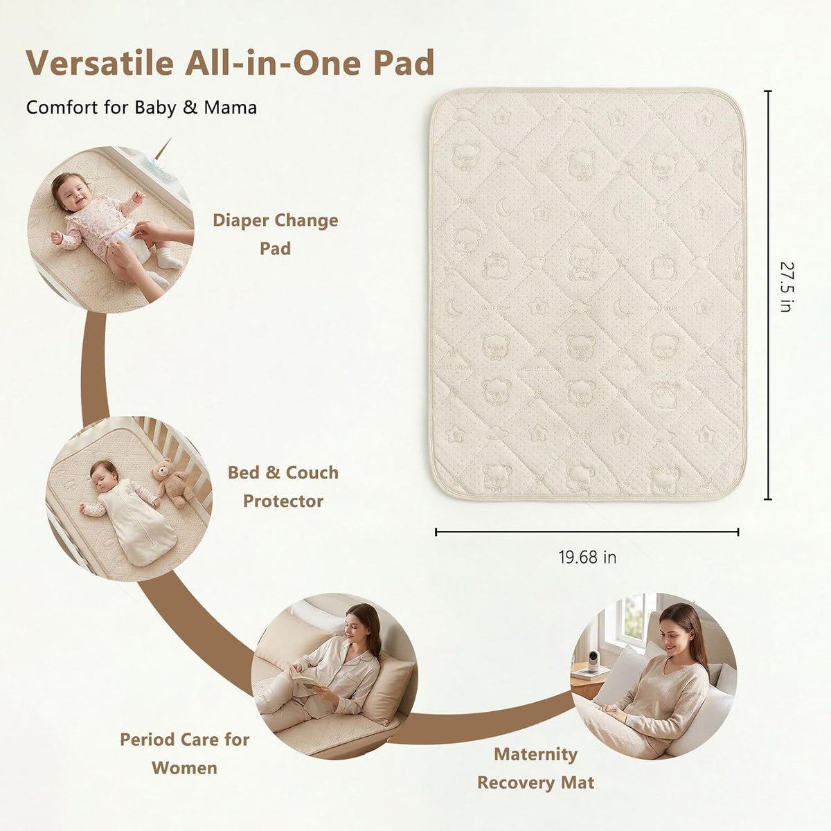 Cotton Baby Diaper Changing Mat