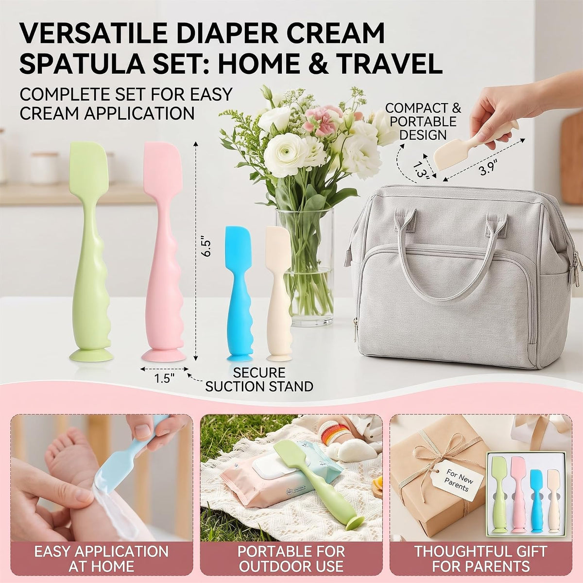 Butt Spatula Baby Diaper Cream Spatula 4 Pack-Butt Paste spatula
