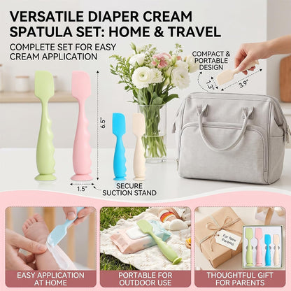 Butt Spatula Baby Diaper Cream Spatula 4 Pack-Butt Paste spatula
