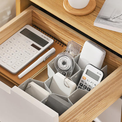 Drawer Divider Organizer Adjustable DIY Grid Honeycomb Drawer Divider for Underwear Belt Scarf Socks White