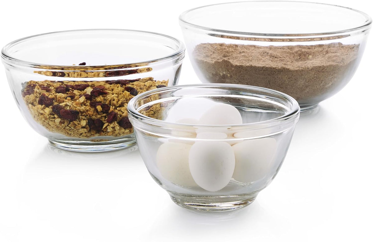 Small Glass Bowls with Lids Set of 8, Food Storage Prep Containers