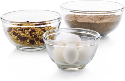Small Glass Bowls with Lids Set of 8, Food Storage Prep Containers