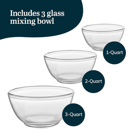Small Glass Bowls with Lids Set of 8, Food Storage Prep Containers