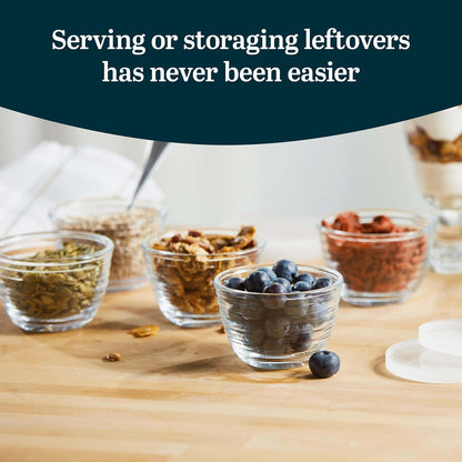 Small Glass Bowls with Lids Set of 8, Food Storage Prep Containers
