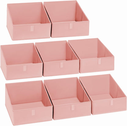 Large Closet Shelf Organizer Bins 6 Packs with Handles and Divider, Fabric Trapezoid Storage Baskets, Foldable Clothes Containers Box for Shelf, Towel, Book, Toy, Purse, Hats, Grey