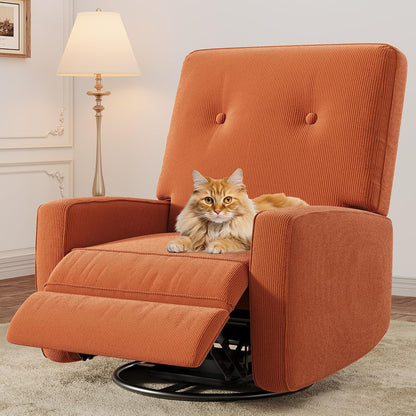 360° Recliner Chair with Adjustable Backrest & Footrest, Beige