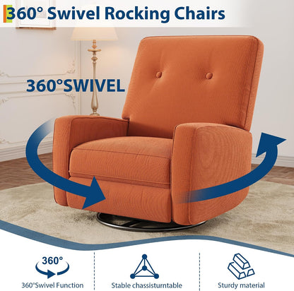 360° Recliner Chair with Adjustable Backrest & Footrest, Beige