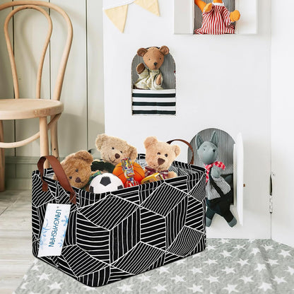 Rectangular Collapsible Boys Racecar Storage Basket Nursery Organizer - Colors A