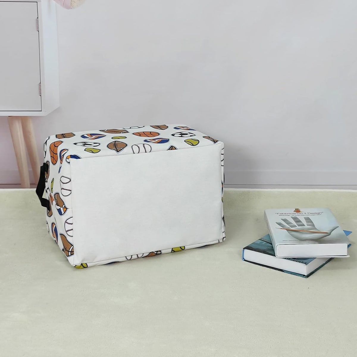 Rectangular Collapsible Boys Racecar Storage Basket Nursery Organizer - Colors A