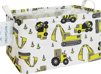 Rectangular Collapsible Boys Racecar Storage Basket Nursery Organizer - Colors A