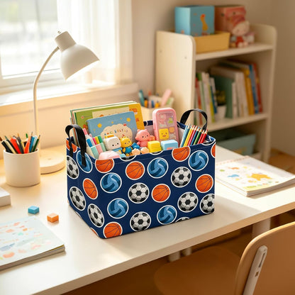 Rectangular Collapsible Boys Racecar Storage Basket Nursery Organizer - Colors A