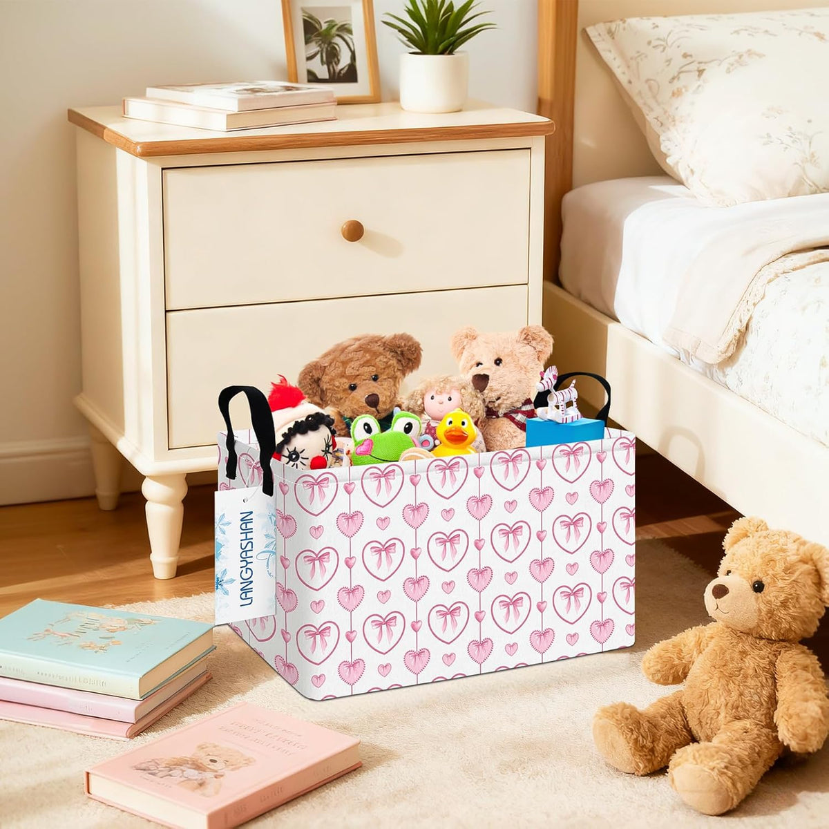 Rectangular Collapsible Boys Racecar Storage Basket Nursery Organizer - Colors A