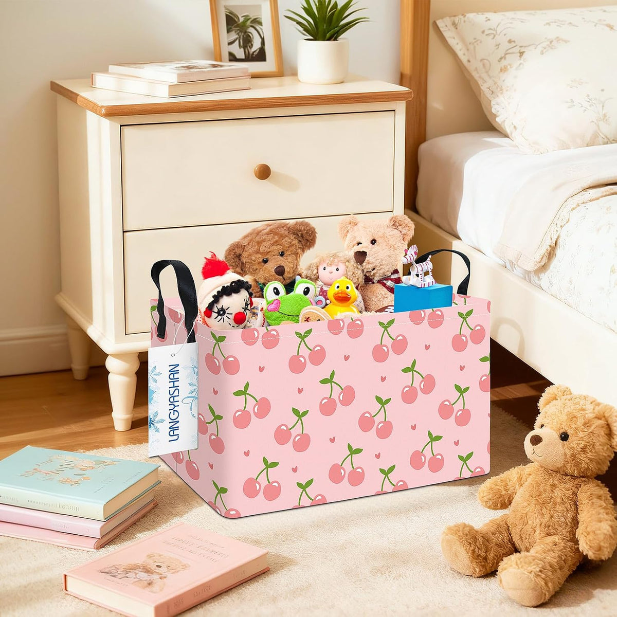 Rectangular Collapsible Boys Racecar Storage Basket Nursery Organizer - Colors A
