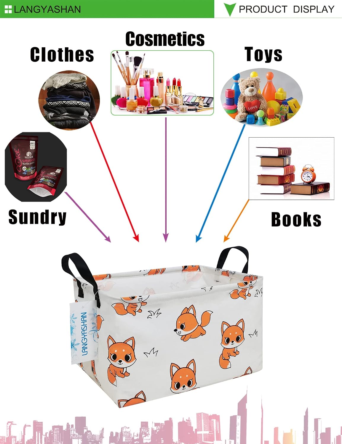 Rectangular Collapsible Boys Racecar Storage Basket Nursery Organizer - Colors A