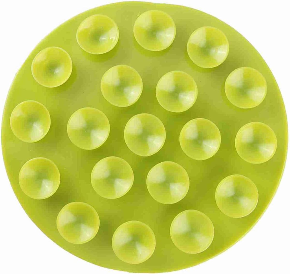 Silicone Baby Placemat with Strong Suction, 19 Suction Cups Anti-Slip Toddler Plate Mat, 4.13 Inch Diameter, Flexible Place Mat for Baby Kids Tableware, Pack of 2, Green