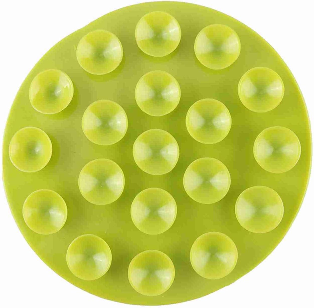 Silicone Baby Placemat with Strong Suction, 19 Suction Cups Anti-Slip Toddler Plate Mat, 4.13 Inch Diameter, Flexible Place Mat for Baby Kids Tableware, Pack of 2, Green