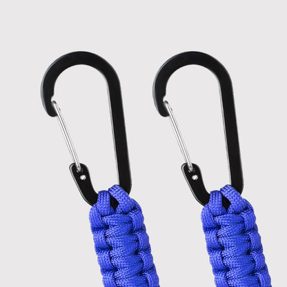 Paracord Keychain Carabiner with Double Hooks Hanger Stroller Hook for Camping Hiking Clip Water Bottle Keys Backpack Tools