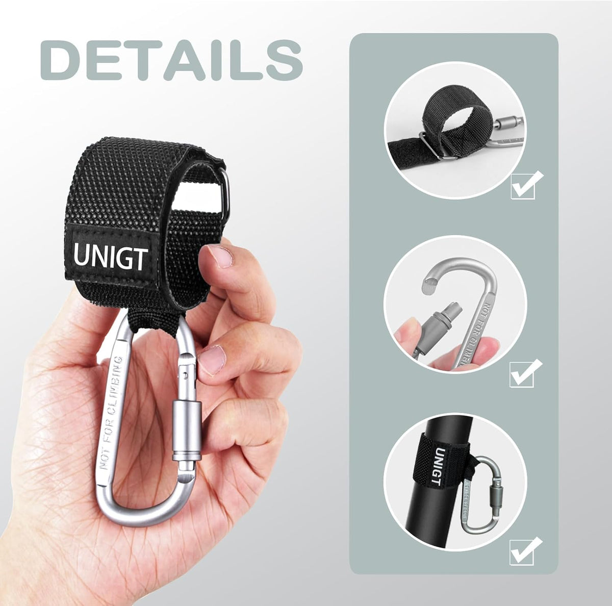 UNIGT 2 Pack UTV Hook for Hanging Headsets, Helmet and Goggles No-Slip