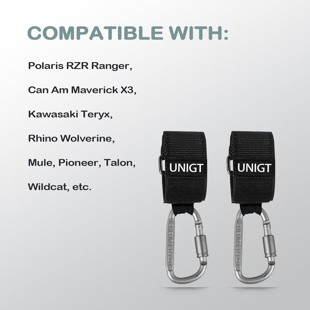 UNIGT 2 Pack UTV Hook for Hanging Headsets, Helmet and Goggles No-Slip