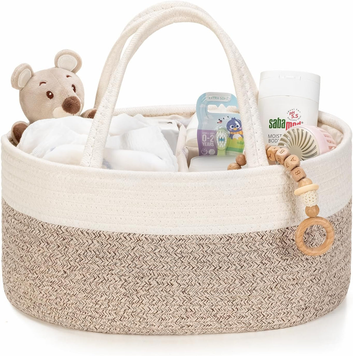 Diaper Caddy Organizer, Gift Basket for Baby Shower, Newborn Essentials