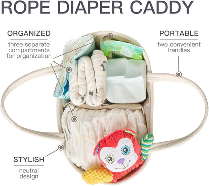 Diaper Caddy Organizer, Gift Basket for Baby Shower, Newborn Essentials