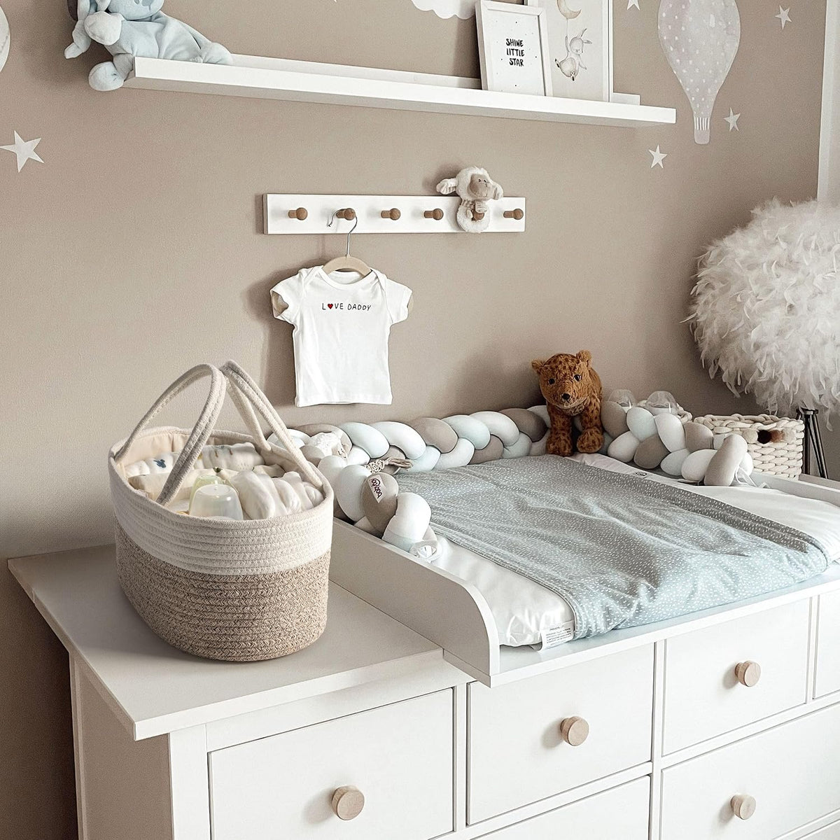 Diaper Caddy Organizer, Gift Basket for Baby Shower, Newborn Essentials