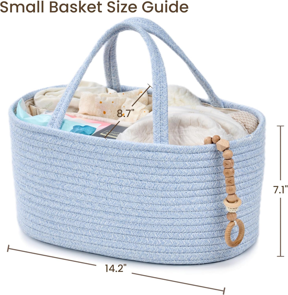 Diaper Caddy Organizer, Gift Basket for Baby Shower, Newborn Essentials