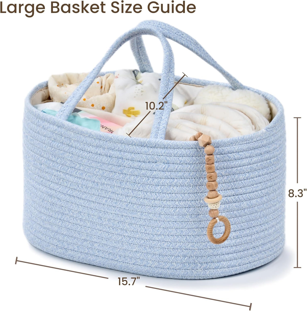 Diaper Caddy Organizer, Gift Basket for Baby Shower, Newborn Essentials