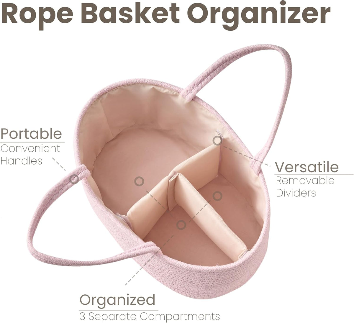 Diaper Caddy Organizer, Gift Basket for Baby Shower, Newborn Essentials