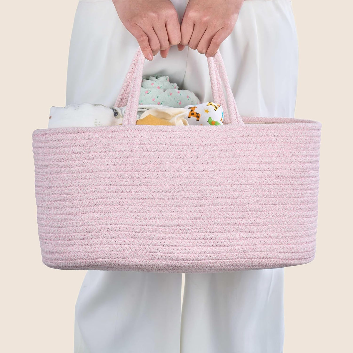 Diaper Caddy Organizer, Gift Basket for Baby Shower, Newborn Essentials