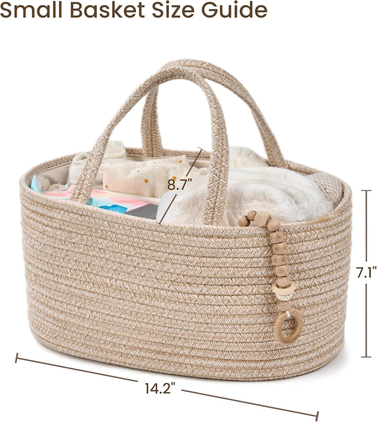 Diaper Caddy Organizer, Gift Basket for Baby Shower, Newborn Essentials