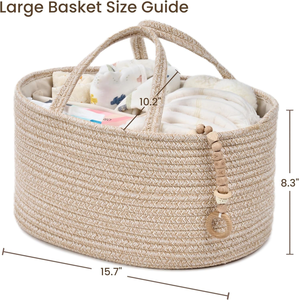 Diaper Caddy Organizer, Gift Basket for Baby Shower, Newborn Essentials
