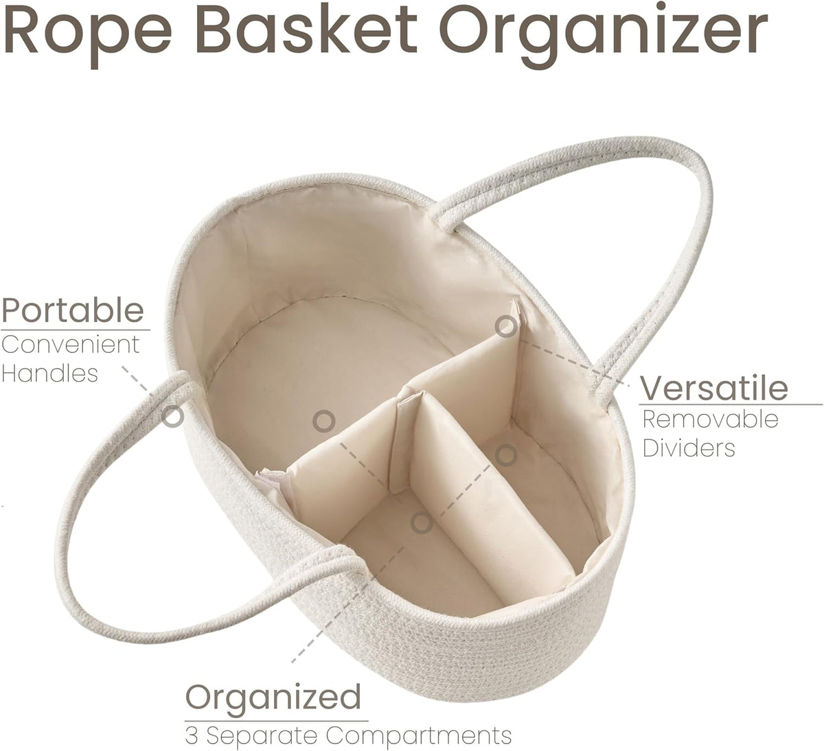 Diaper Caddy Organizer, Gift Basket for Baby Shower, Newborn Essentials