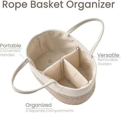 Diaper Caddy Organizer, Gift Basket for Baby Shower, Newborn Essentials